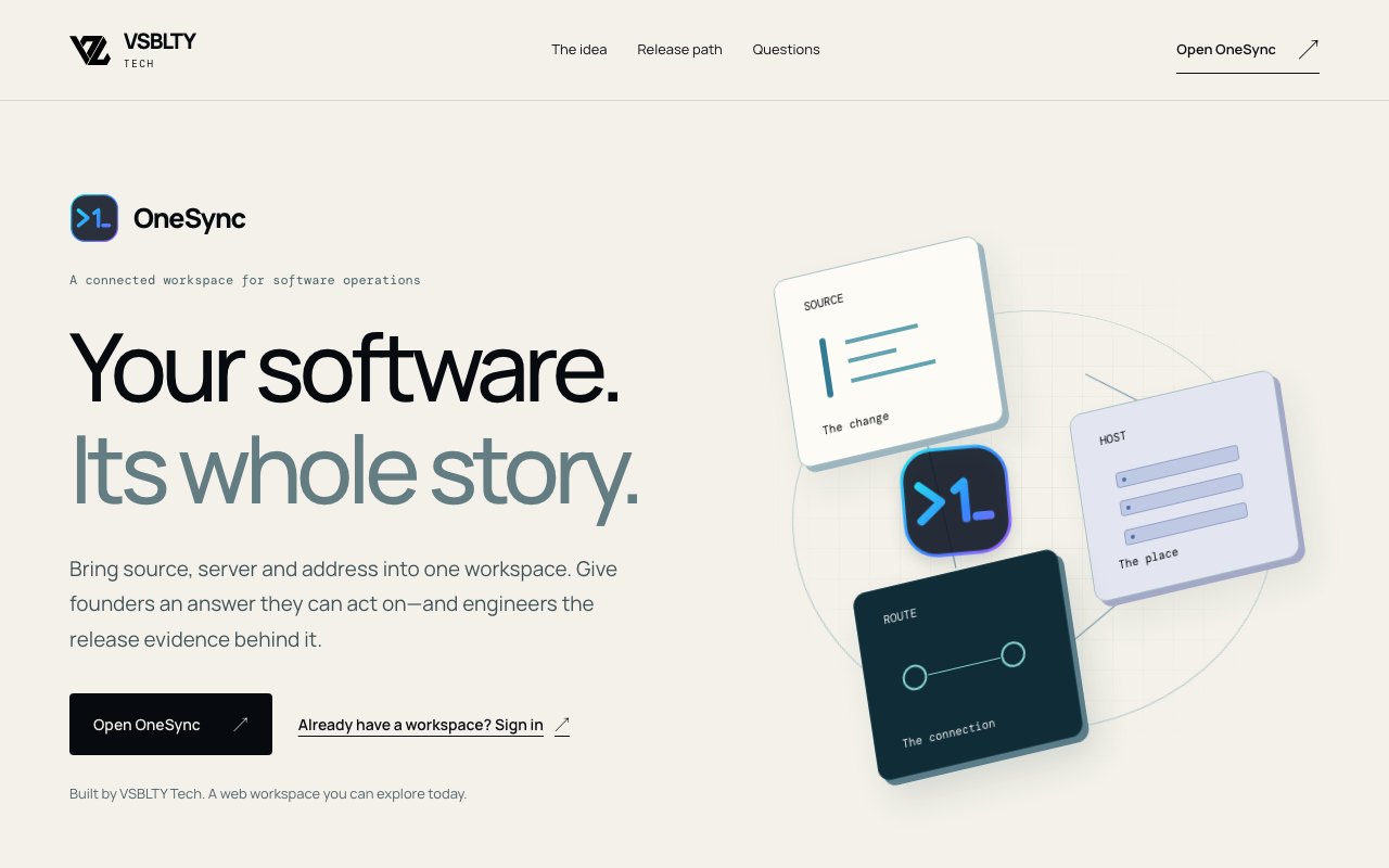 Preview of OneSync’s product page